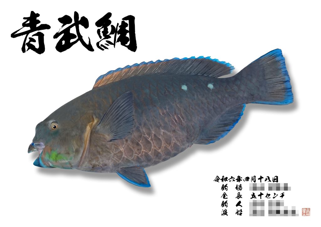 アオブダイ（リアル魚拓）